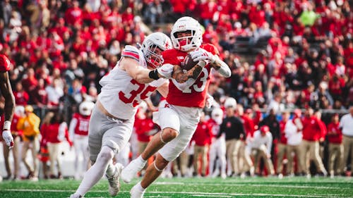 Senior wide receiver Christian Dremel will be a leader of the Rutgers football team's wide receiver room in 2024. – Photo by Evan Leong