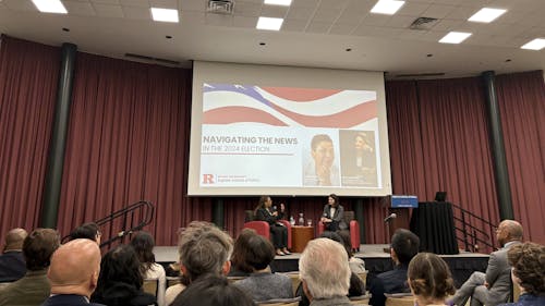 The Eagleton Institute of Politics hosted "Navigating the News in the 2024 Election," a discussion on disinformation with Michel Martin and Nina Jankowicz, on Wednesday.
– Photo by Ruby Hoffman