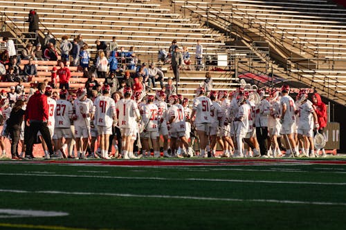 The Rutgers men's lacrosse team is coming off a statement win against Michigan but will be challenged against Maryland on Saturday night.  – Photo by Christian Sanchez