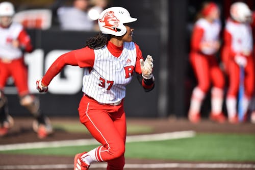 Junior outfielder Morgan Smith contributed to the Rutgers softball team in many different ways during its series win against Purdue. – Photo by Tom Gilbert / ScarletKnights.com