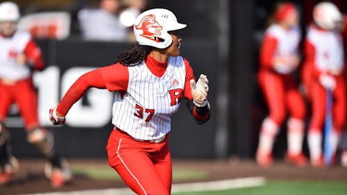 Junior outfielder Morgan Smith contributed to the Rutgers softball team in many different ways during its series win against Purdue. – Photo by Tom Gilbert / ScarletKnights.com