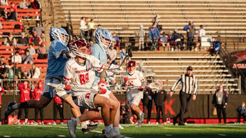 Freshman midfielder Colin Kurdyla has scored 13 goals and provided eight assists in his first season with the Rutgers men's lacrosse team. – Photo by Christian Sanchez