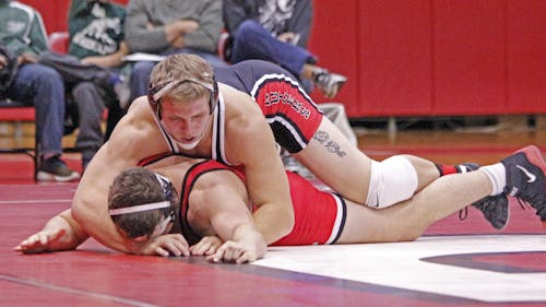 Sophomore Phil Bakuckus beat out Pafumi at 174 pounds, allowing Pafumi to earn a starting spot at 184 pounds in Rutgers’ lineup. – Photo by Photo by Edwin Gano | The Daily Targum
